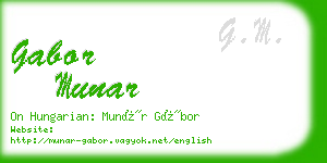 gabor munar business card